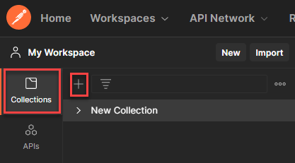 Creating a new collection in Postman